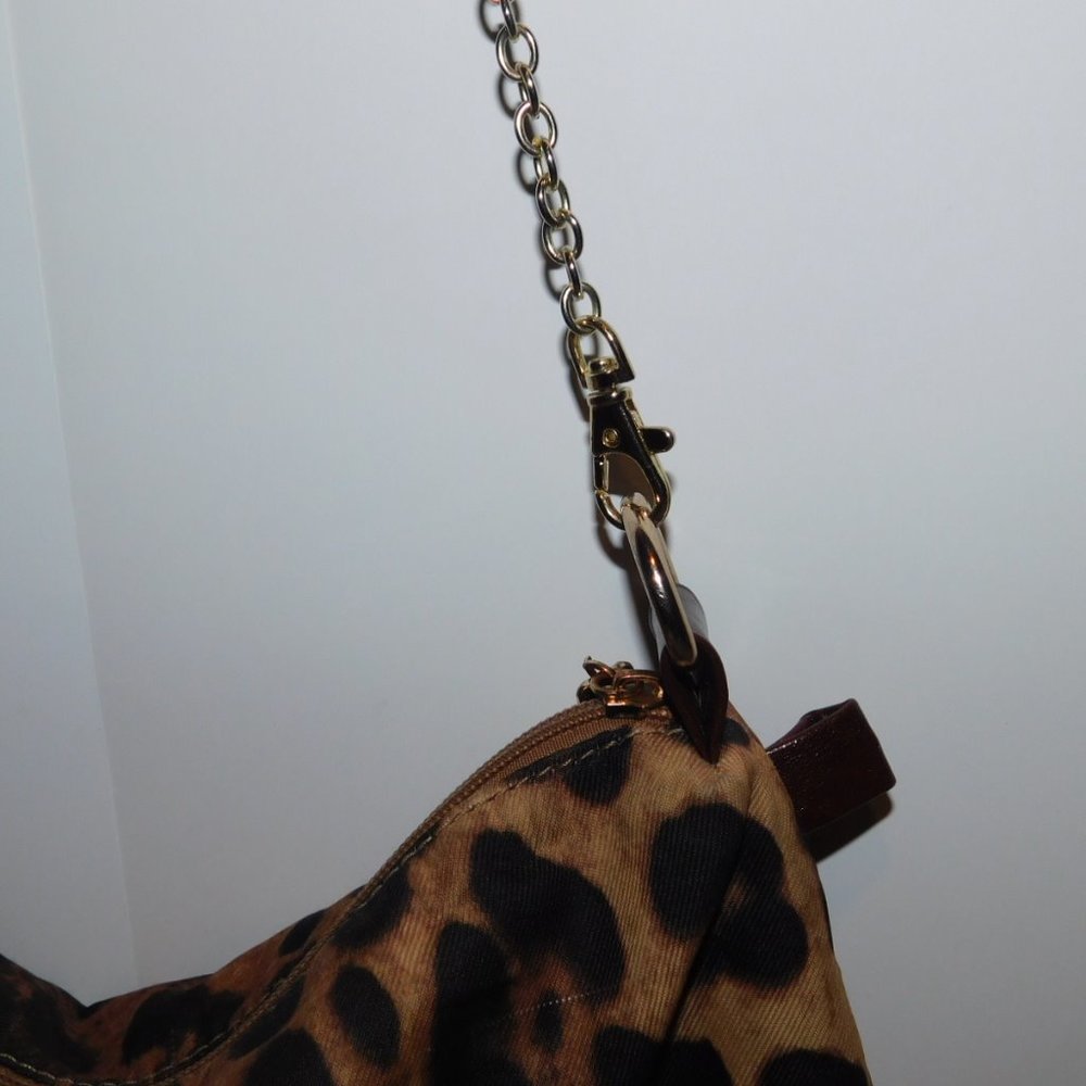 Charming Charlie Leopard Print Chain Shoulder Stra - image 5
